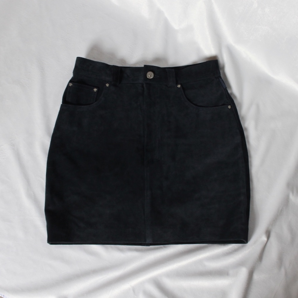 Authentic Vintage Versace Suede Mini Skirt